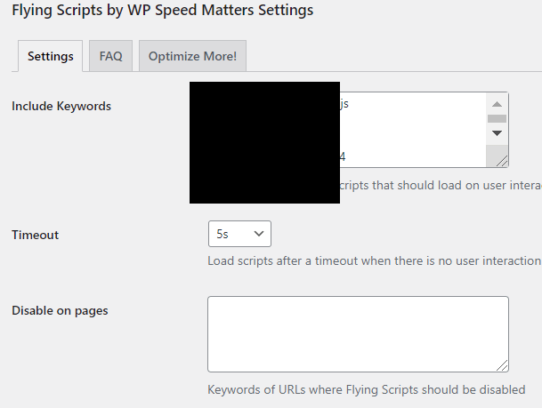 Flying Scripts by WP Speed Mattersの画面